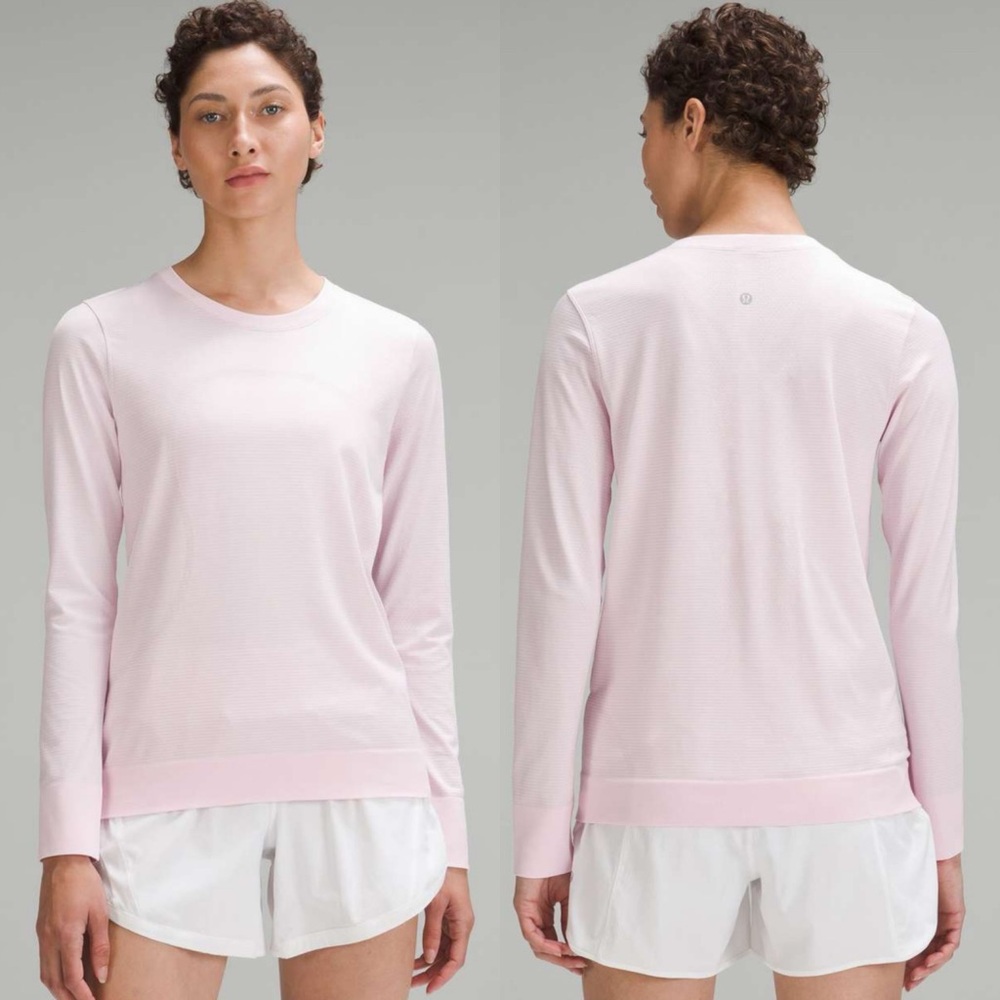 NEW Lululemon Swiftly Tech Long Sleeve‎ Crew Neck Relaxed Fit Tee Womens 16 Pink